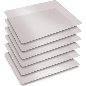 15" x 12" Extra Thick Flexible Frosted Clear Plastic  Mats, Set of 6
