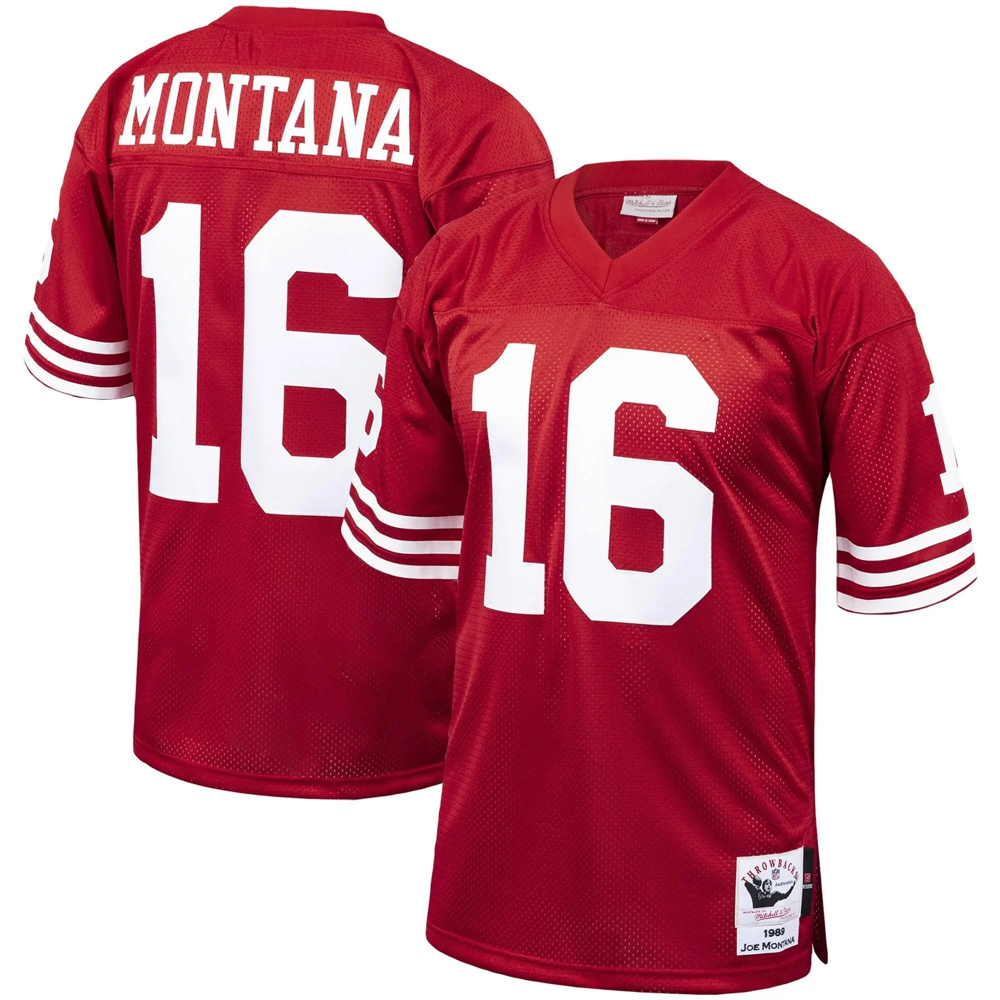 [AJY6CP18046-SF4SCAR89JMO] Mens Mitchell & Ness NFL Authentic Jersey San Francisco 49ers 1989 Joe Montana