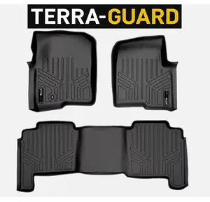 Terra-Guard Custom Fit Floor Mats 2 Row Liner Black for 2004-2008 Ford F-150 SCC