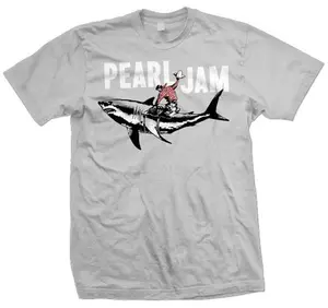 PEARL JAM T-Shirt Shark Cowboy Brand New Official, Graphic tees, Streetwear, Men gifts, Short sleeve, T Shirt for Men, cotton, Top, Menswear