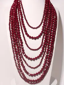 Handmade Multi-Layer Beaded Chain Necklace, Bohemian Style Women's Jewelry, Perfect Party and Holiday Gift, Aesthetic Jewelry Gift, Unique Her Accessory