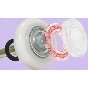 2" Sealed Bearing Garage Door Roller, 6200ZZ Nylon Roller with 4" Stem, Pack of 10, Durable and Smooth Rolling, Heavy Duty Replacement Rollers for Quiet Operation