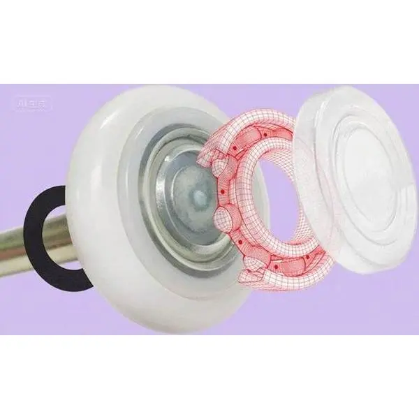 2" Sealed Bearing Garage Door Roller, 6200ZZ Nylon Roller with 4" Stem, Pack of 10, Durable and Smooth Rolling, Heavy Duty Replacement Rollers for Quiet Operation
