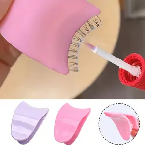 Precision Dual-Head Eyelash Curler & Tweezers Set, Ergonomic Handle Design, Durable Plastic Material, Portable Makeup Tool for Home Use, Eyelash Curlers Pad