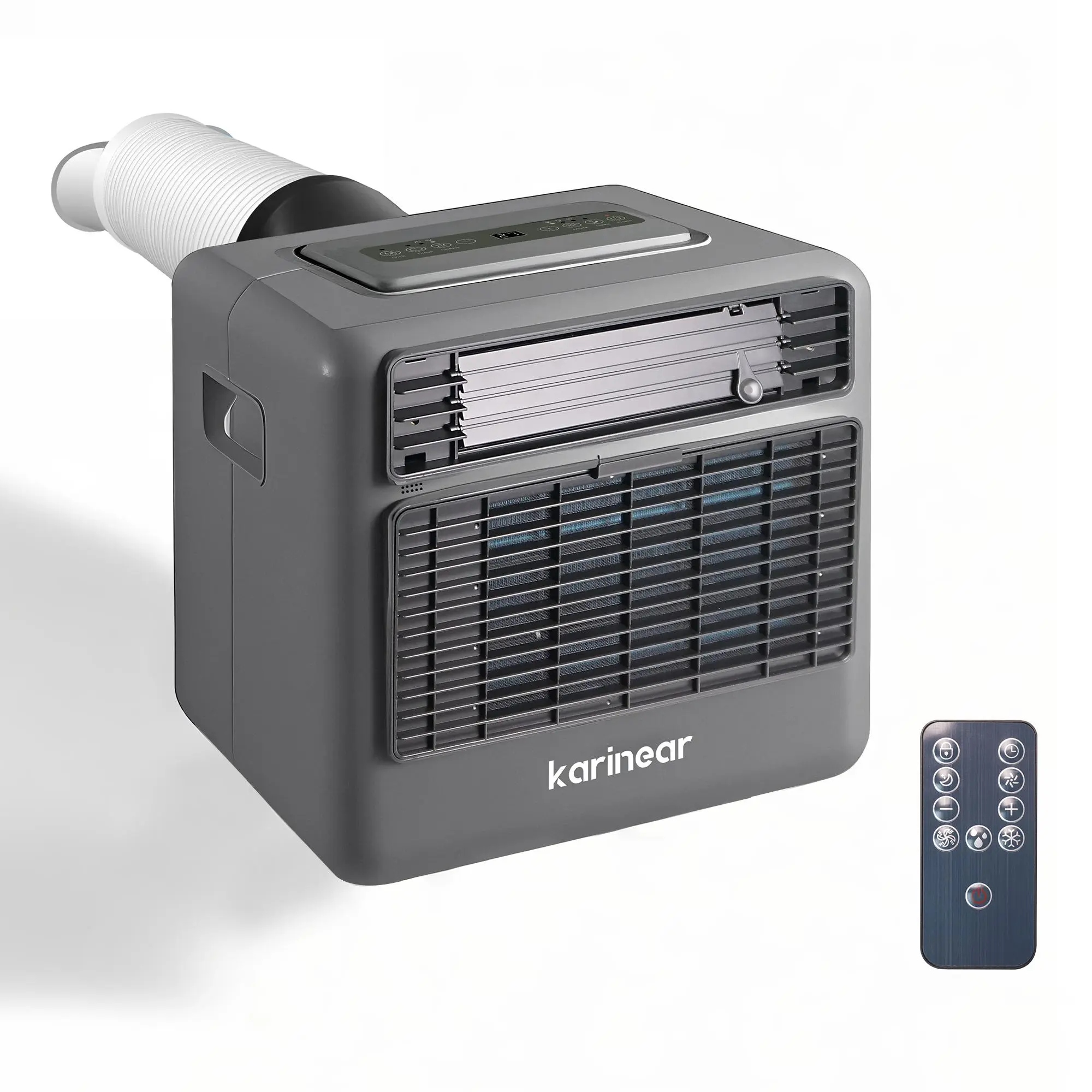 Karinear Quiet Portable Air Conditioner - 3300BTU, 436W Fast Cooling, 3 Modes, 24hr Timer, Gray with Remote Control for Camping, Home Use (Quiet Portable Ac)