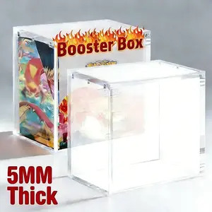 Clear Acrylic ETB & Booster Card Storage Box,Portable ETB Booster Card Storage Case,Dustproof Anime Toploader Cards Display Box,Transparent Acrylic Trading Card Box,Desktop Anime Card Display Box,Must-Have ETB Storage,TikTok Viral Trading Card Display