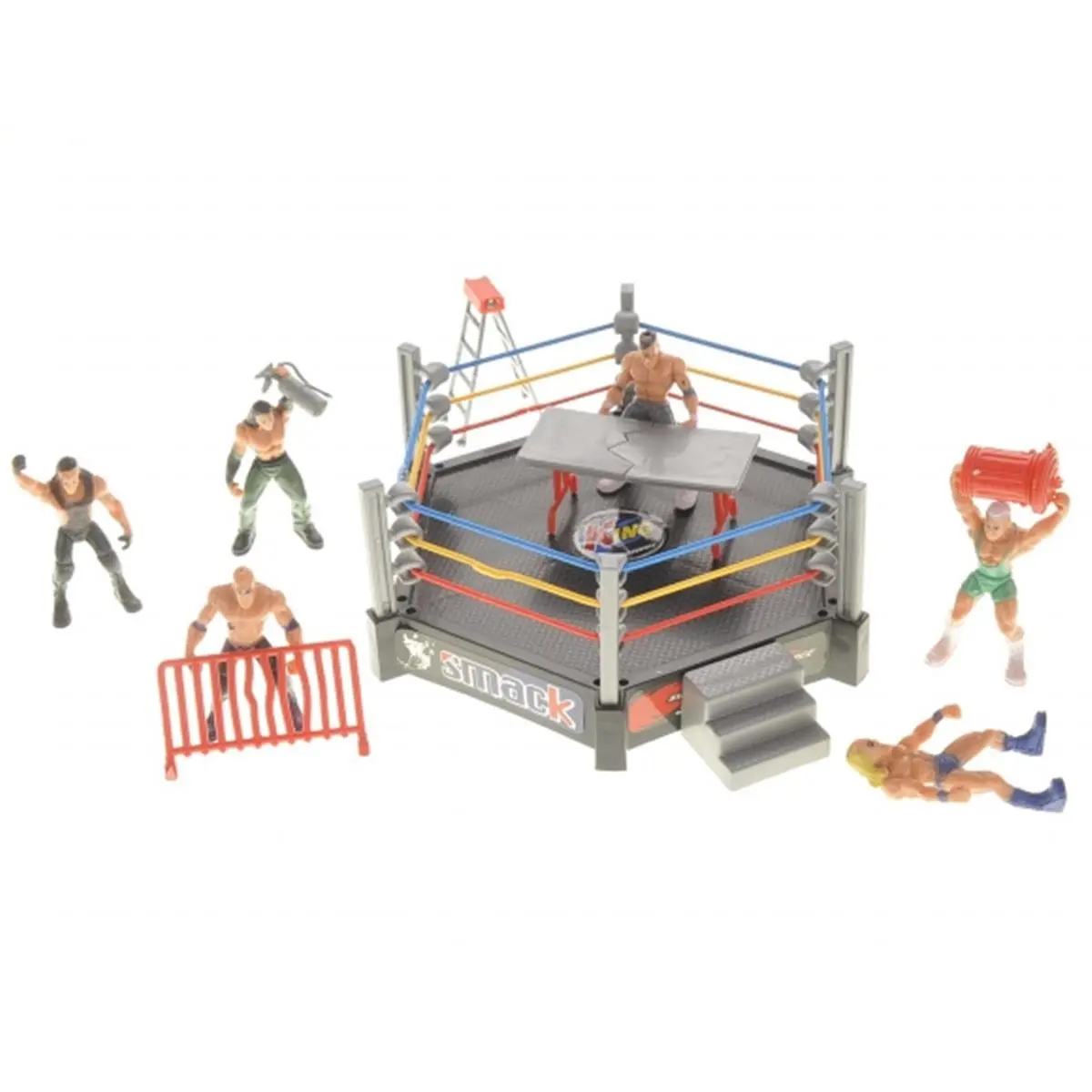 AZ Trading & Import Wrestling Action Figures with Ring Toy Set for Dog Playtime Fun, Pet Entertainment Accessory