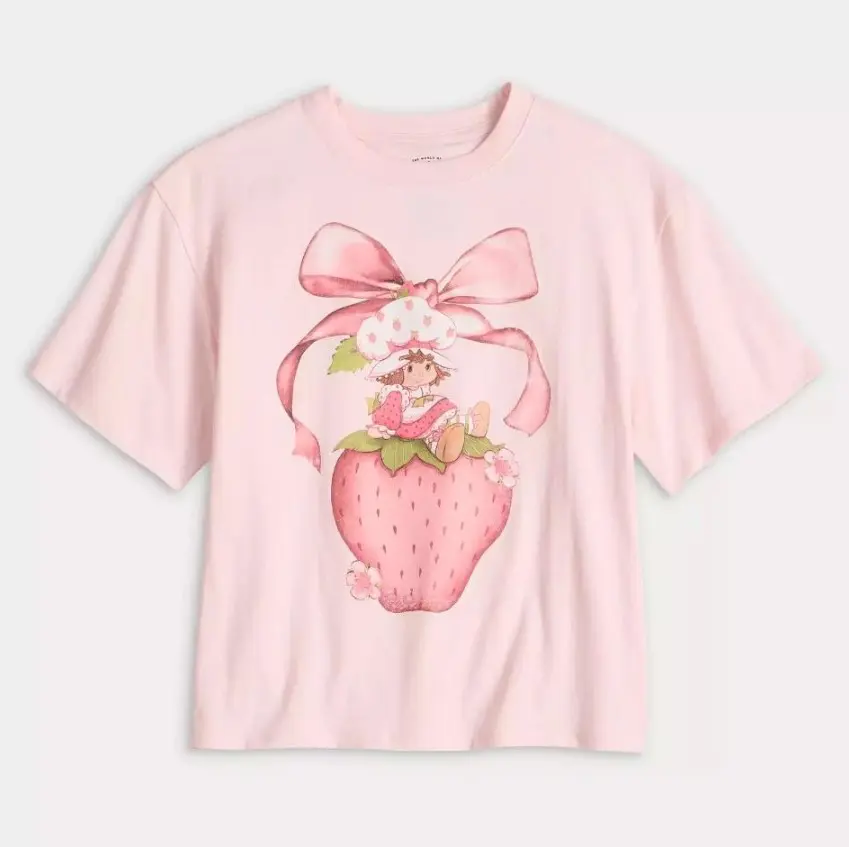 Strawberry Shortcake Graphic Shirt, Retro Y2K Cartoon Tee, Pink Aesthetic Only Shirt, Vintage 90s Style Top for Youth and Adult Gift