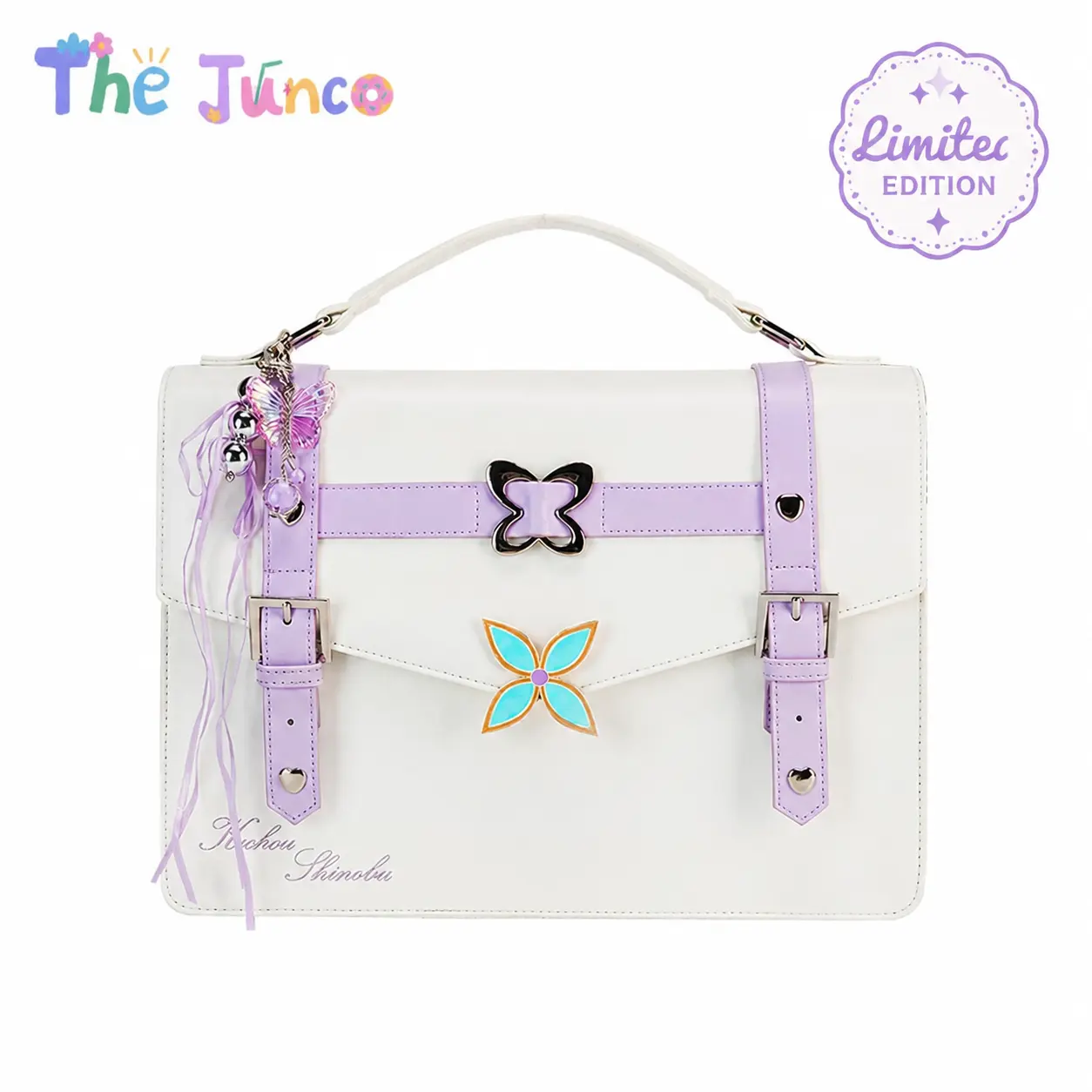 THE JUNCO Official Limited Edition Demon Slayer Ita Bag Butterfly Shinobu Themed Multi-way Crossbody Backpack for Anime Fans Compact Storage Everyday Use