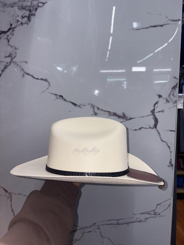 ORIGINAL TOMBSTONE CHAPARRAL 1000X PANTER BELICO COPA CHICA TOQUILLA NEGRA Classic Western Hat with Feather Accents