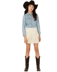 Shyanne Girls' ' Fringe Skirt - Shy-T39793ljpib-Ivry