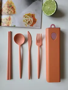 Portable Cutlery Set, Camping, Travel cutlery, Office, School Cutlery Set, Biodegradable Tableware Bpa Round Fork