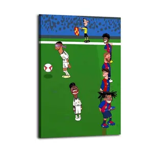 Fc Barcelona Vs Real Madrid Artistic Wall Decor, Waterproof Canvas Poster, 2026 World Cup Cute And Vibrant Poster for Bathroom, Living Room, Bedroom, Dorm, A Perfect Gift Idea for New Year Home Decor