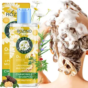Rozino Herbal Essence Chamomile Shampoo with Chamomile Polygonum Multiflorum & Ginseng 300g Mineral Oil Free Hair Care Product