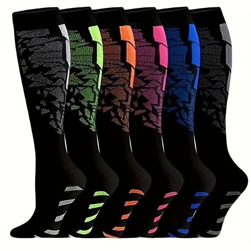 6 Pairs of Compression High-quality Sports Socks for Men and Women, Suitable for Running and Hiking, Comfortable and Lightweight Fabric, Moisture-wicking, Closed Toe Design, Non-slip Long Tube Support Socks, Suitable for Running and Traveling, football 6 Pairs of Compression High-quality Sports Socks for Men and Women, Suitable for Running and Hiking, Comfortable and Lightweight Fabric, Moisture-wicking, Closed Toe Design, Non-slip Long Tube Support Socks, Suitable for Running and Traveling, football