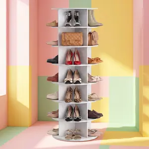 7 Tier 360° Rotating Shoe Rack, Large Capacity Multi Functional Storage Rack, Space-Saving Organizer for Small Entrances and Bedrooms, Tool-Free Assembly, Easy to Clean, Minimalist and Versatile, Miscellaneous Items home furniture cabinet