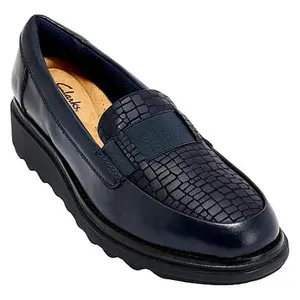 Clarks Collection Sharon Pace Leather Wedge Loafer