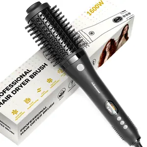 Aibesser Plasma Professional 3 in 1 Thermal Styling Brush Straightener Curling Iron Hair Dryer Four Adjustable Settings for Airflow and Temperature Settings Suitable for All Hair Types Salon-grade for Home Daily Use Blow Dry Lightweight
