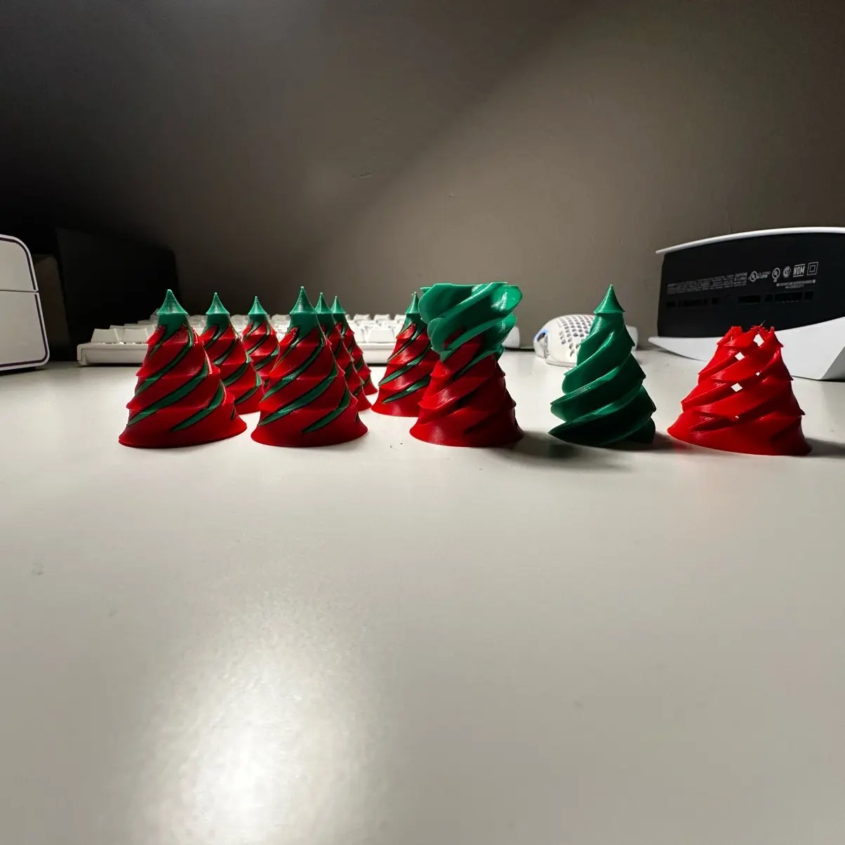 3D Printed Impossible Christmas Tree - Customizable Design with Unique Shapes and Bright Colors