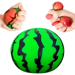 JIAHO Squishy Watermelon Stress Balls for Kids and Adults, Fruit Dough Balls, Fidget Toys, Anxiety Relief Stretch Balls, Squishy Toys for Kids Prizes, Party Favors | Change Color Squeeze Ball