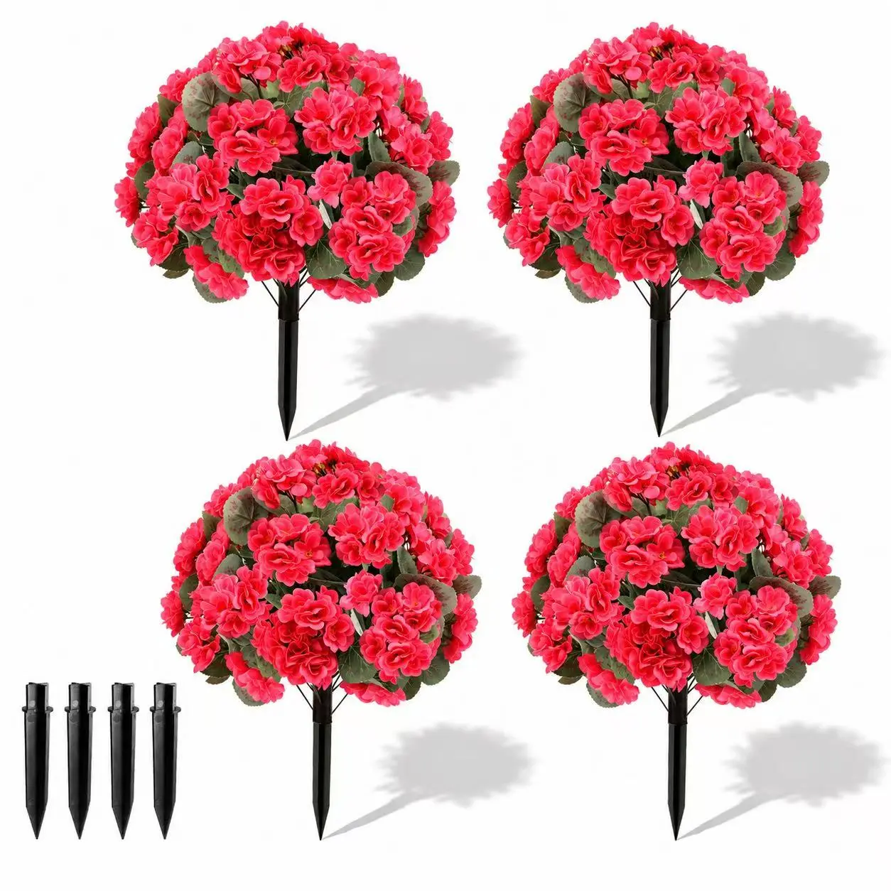 1pc Simulated Balsam Artificial Flower Display with Decorative Potted and Ground Planting,  Faux Floral Arrangements for Home and Garden, Plastic Wrapped Decorative Plants for Living Room