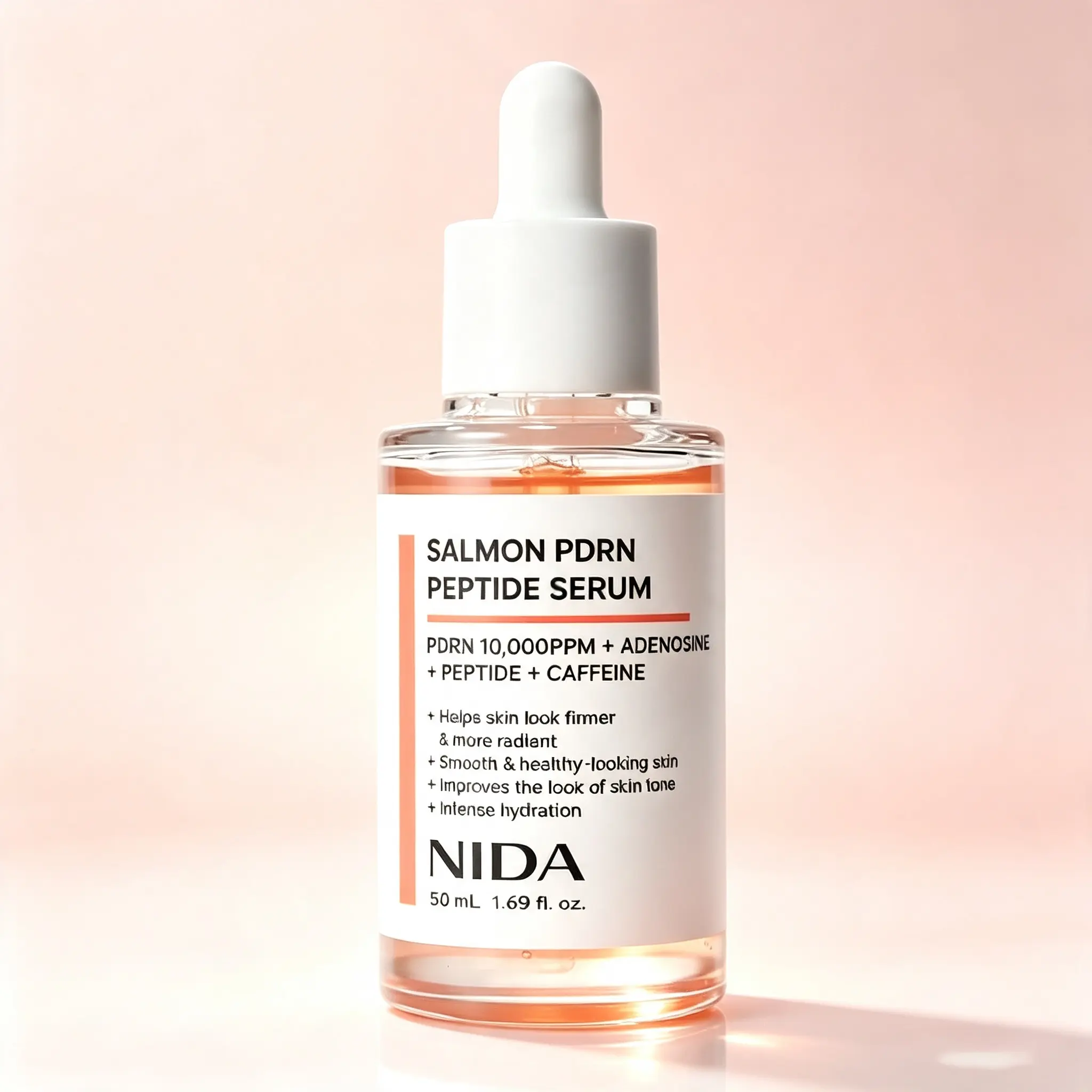 NIDA Korean Salmon PDRN Peptide Anti-Aging Serum - Smooth Fine Lines, Lift Saggy Skin, Boost Hydration, Repair Sensitive Skin Barrier