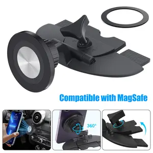 CD Slot Car Phone Holder 360º Magnetic Cellphone Mount for iPhone MagSafe Case