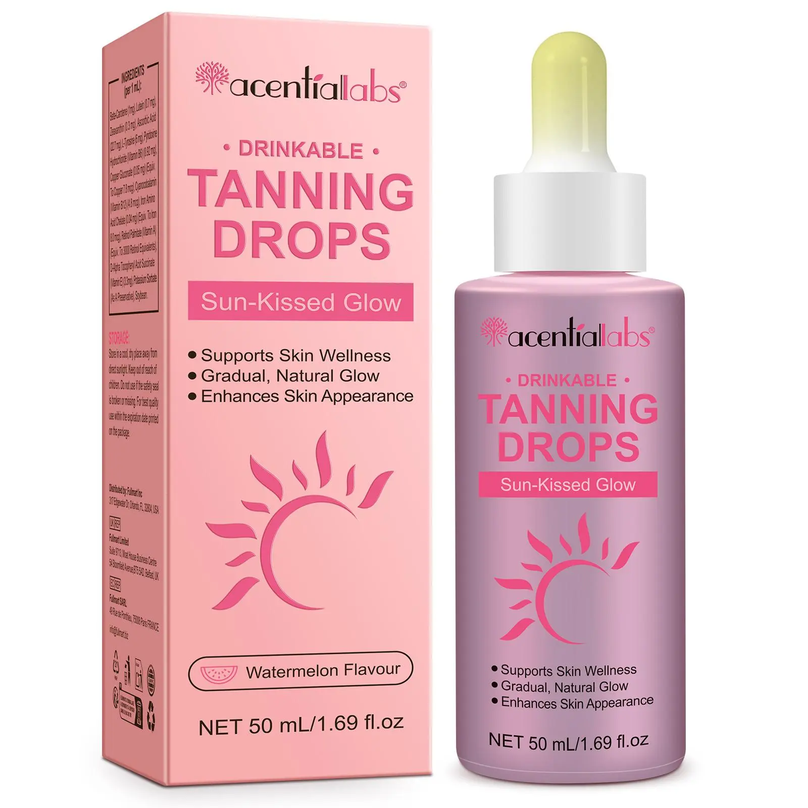 Taning Drops, Natural Sunless Tanning Serum, Easy To Use Tanning Drops, Skin Care Product for Women & Men