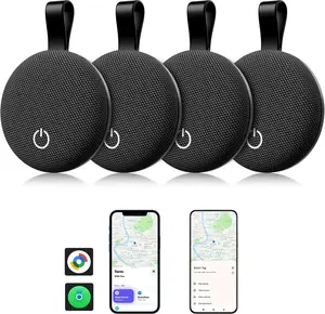Air Tracker Smart Tags iOS & Android-4 Packs, Bluetooth Key Finder Locator with Sound, IP65 Waterproof Tracking Device, Replaceable Battery Item Finder for Luggage, Keys, Wallets, Backpack