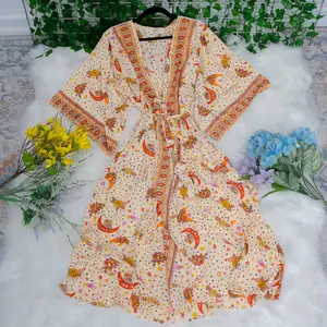 Silk Long Kimono, Hippie Boho Lounge Dress, Celestial Loose Cardigan with Pockets, Recycled Silk, Bridesmaid Robe with Belt, One of a Kind