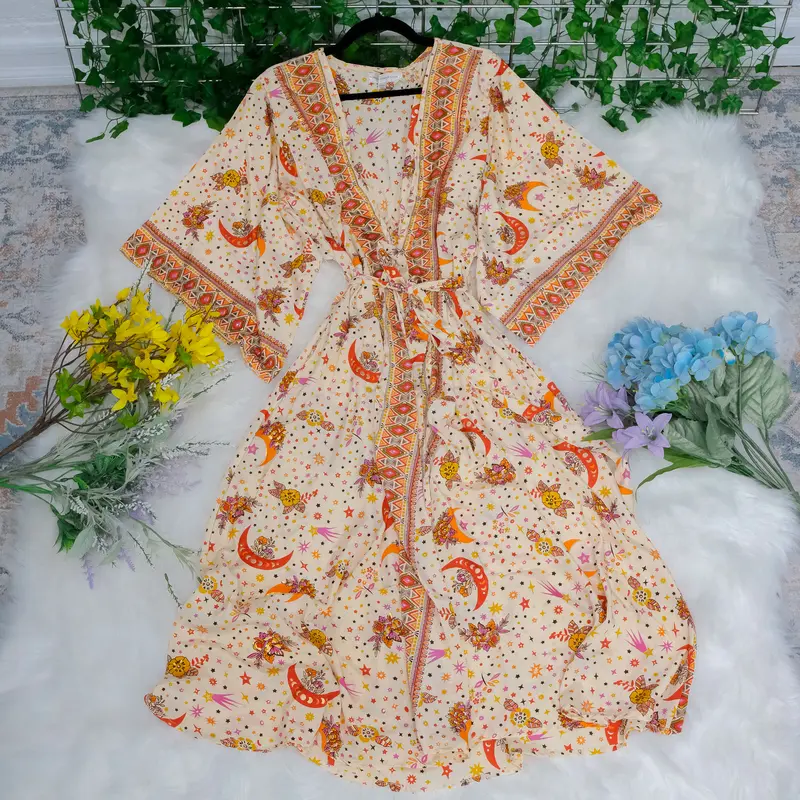 long kimono dressing gown - TikTok Shop