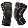 Unisex 2-Pack Copper Knitted Knee Braces with Patella Band - 3D Knitting Tech, Stretchy, Joint Support, Knee Pain Relief, Joint Pain Relief, Hand Wash, Volleyball Sports Use