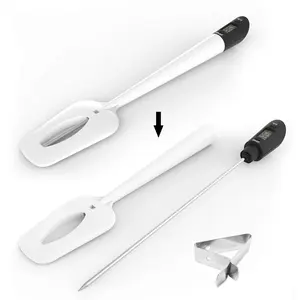 Digital Meat  Candy  Spatula Thermometerwith Pot Clip & 9" Probe - Fast Instant Read Digital   for Candy  Jam Meat,  Silicon Frying