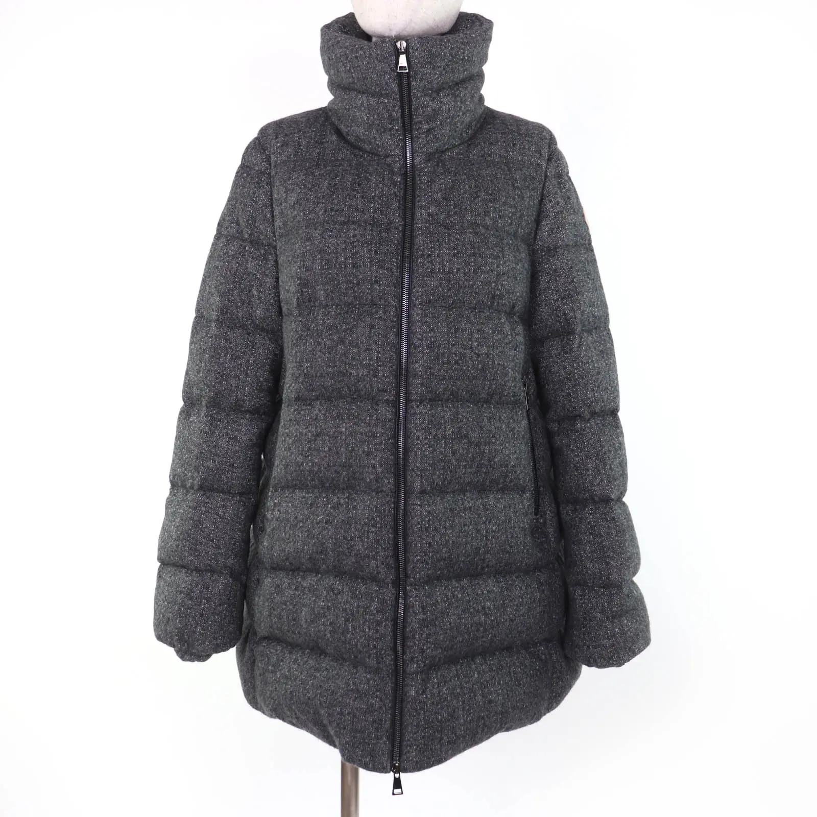 Pre-owned MONCLER Wool Small Leather Goods TORCON Cashmere Down Coat