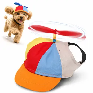 2026 New Small Dog Baseball Cap - Cute Cartoon Propeller Top, Adjustable Sun Safety UV Shielding Visor Hat for Chihuahua, Puppy Outdoor Summer Use