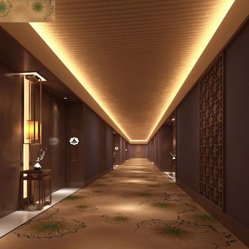 Custom Wall-to-Wall Hotel Corridor Carpet with Bespoke Patterns for Hospitality Projects