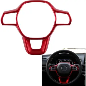 Compatible with Honda Civic 2026 2025 2024 2023 2022 for Accord CR-V HR-V Pilot 2026 2025 2024 2023 Accessories Car Center Console Cover Dashboard Cover Trim Frame -Red