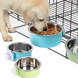 Set of 2 Stainless Steel Bowls for Pets, Designed for Easy Removal And Hanging in Cages, Suitable for Feeding Food And Water to Dogs, Cats, Birds, And Small Animals Like Guinea Pigs And Rabbits, Complete with a Cleaning Kit