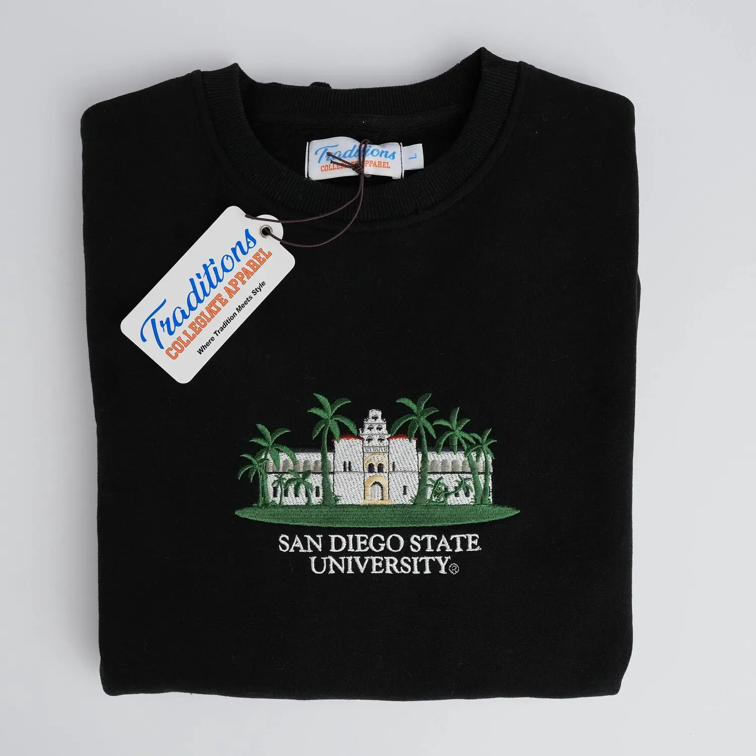 San Diego State Crewnecks, Embroidered Sweatshirt