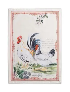 Maison d' Hermine Kitchen Towels Cotton Reusable Cloth Tea Dish Towels Absorbent with Hanging Loop for Kitchen Home Dining Cocktail Parties