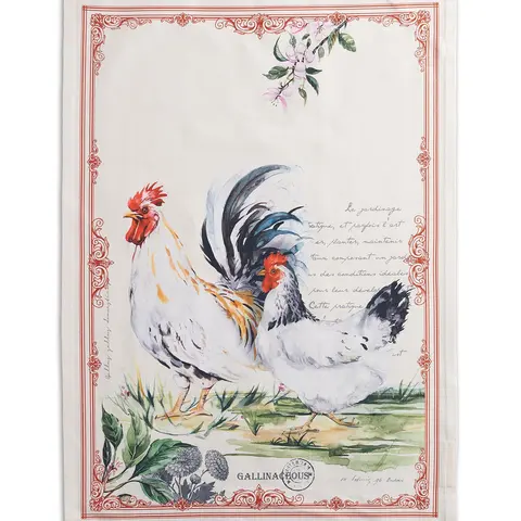 Maison d'Hermine Traditional Cotton Kitchen Towels Set - Soft Cotton Dish Cloths, Absorbent, Hang-Ready Loop, Multipurpose, Farmhouse Home Decor, All Seasons Use for Dish Drying, Picnic