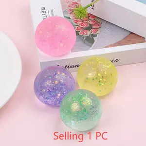 Molten core spherical Stress Ball Without Net, soft and easy to clean, dreamy and girly style, three-dimensional spherical shape, slow rebound stress relief, office desktop decoration, holiday gift, stress-relieving squeezing fun.