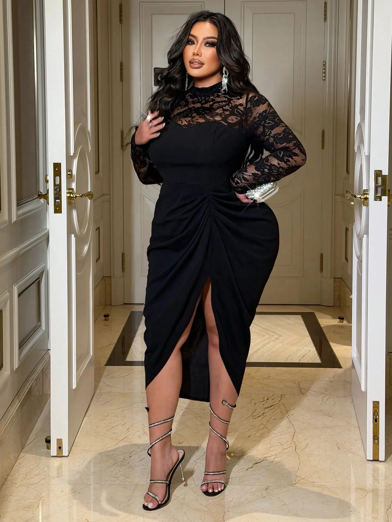 plus size lace bodycon dress - TikTok Shop