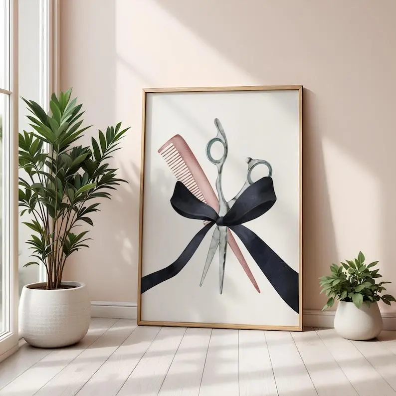 Hair Salon Decor, Beauty Salon Wall Art, Hairstylist Gift, Hairdresser Print, Salon Decor, Hair Quotes