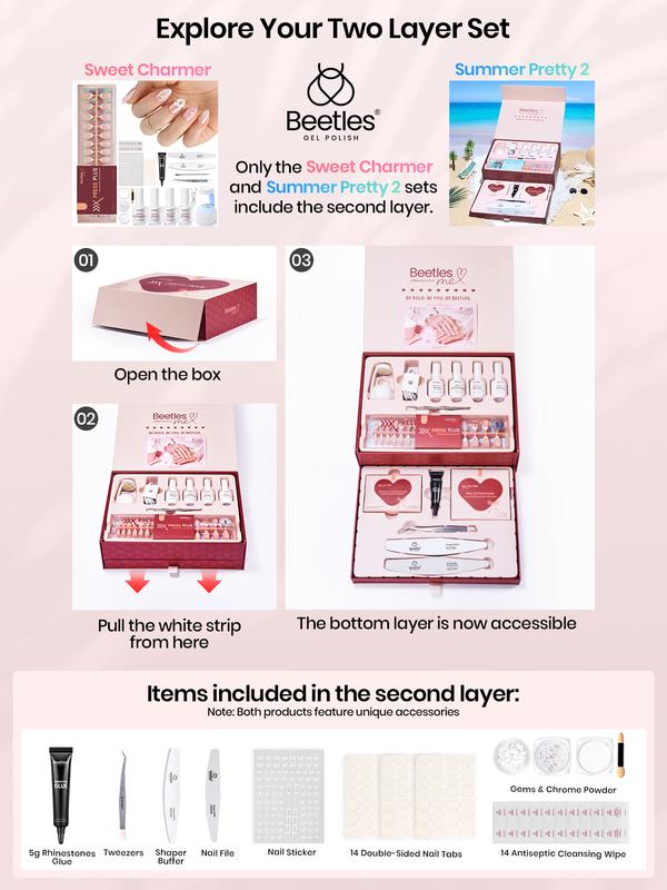 Beetles X Press Plus DIY Press on Nails Kit - Wedding Nail Square/Almond/Squoval/Coffin with Nail Glue Builder Top Coat Nail Remover French Tips for Women Fall Nail Halloween Nail Black Friday Winter Nail Christmas Gift Beetles X Press Plus DIY Press on Nails Kit - Wedding Nail Square/Almond/Squoval/Coffin with Nail Glue Builder Top Coat Nail Remover French Tips for Women Fall Nail Halloween Nail Black Friday Winter Nail Christmas Gift