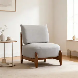 Solid Wood Leisure Chair with Modern Simple Design Soft Seat Backrest Ideal for Living Room Bedroom Black