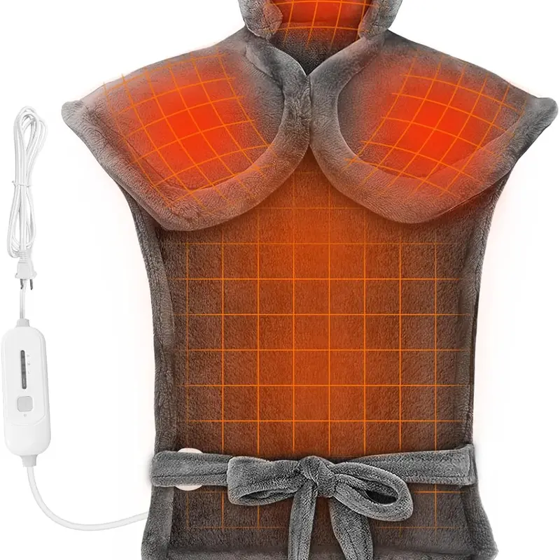 Comfier Large Multifunctional Heating Pad - FSA HSA Eligible Soft Flannel Electric Heated Wrap with Adjustable Heating Temperature, 3 Heat Levels, 90-Min Auto Shut Off, Selfcare Gift for Parents Women Men techvibes