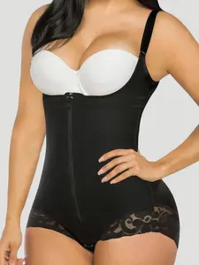 YZY Fajas Women's Shapewear Bodysuit, Invisible Shaper, Butt Lifting And Tummy Control, Waist Trainer Girdle, Colombian Shapewear, Abdominal Compression Control Shaper Body And Hip Triangle Zipper Jumpsui, Suitable For Daily Wear, Black