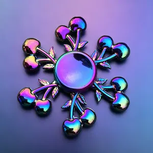 Tiktok Viral Rainbow Alloy Spinner, Satisfying Mechanical Motion, Hypnotic Color Shifting Effect, Must-Have Edc Desktop Gadget 2026