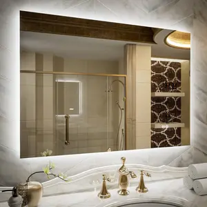 Navi LED Bathroom Mirror 40" x 30" with Backlit,Mirror with Lights Wall Mounted Anti Fog,Led Mirror for Bathroom,HD Tempered Glass,Shatter-Proof